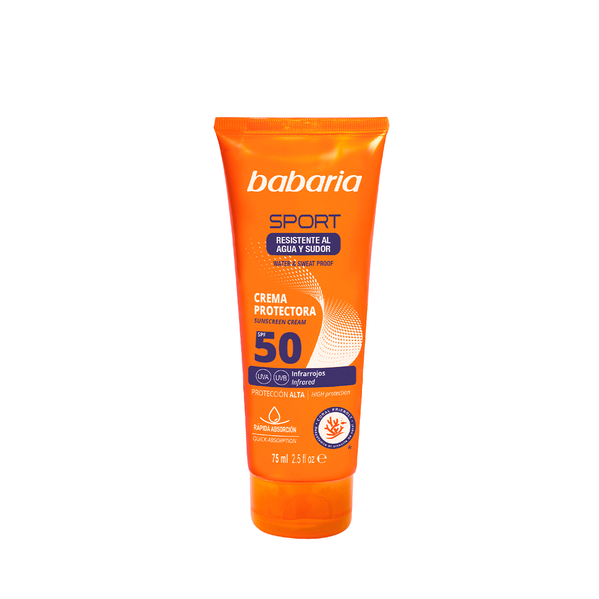 Babaria - Crème Solaire Sport SPF 50 Invisible – Résistante Eau & Transpiration-0