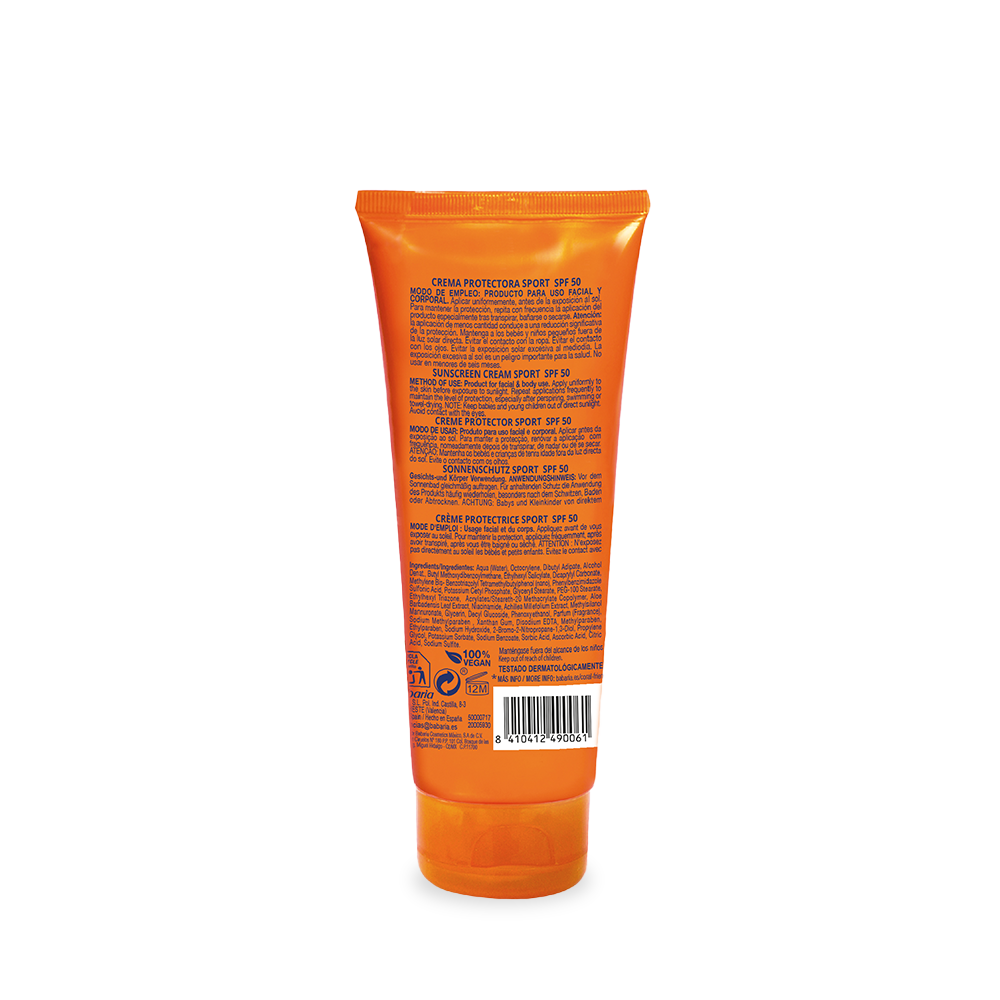 Babaria - Crème Solaire Sport SPF 50 Invisible – Résistante Eau & Transpiration-1