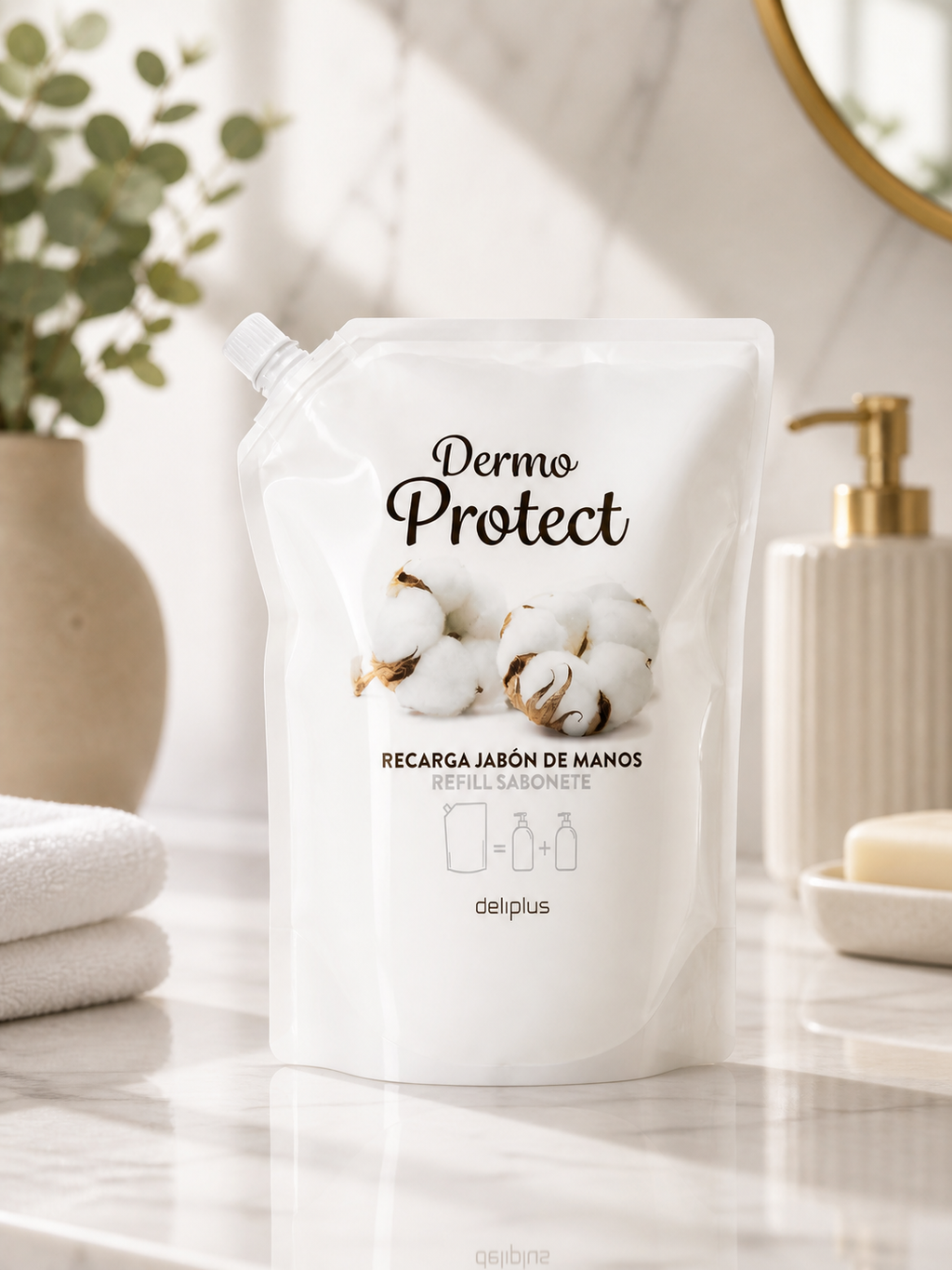 Deliplus - Recharge savon mains dermo protect 1L-1
