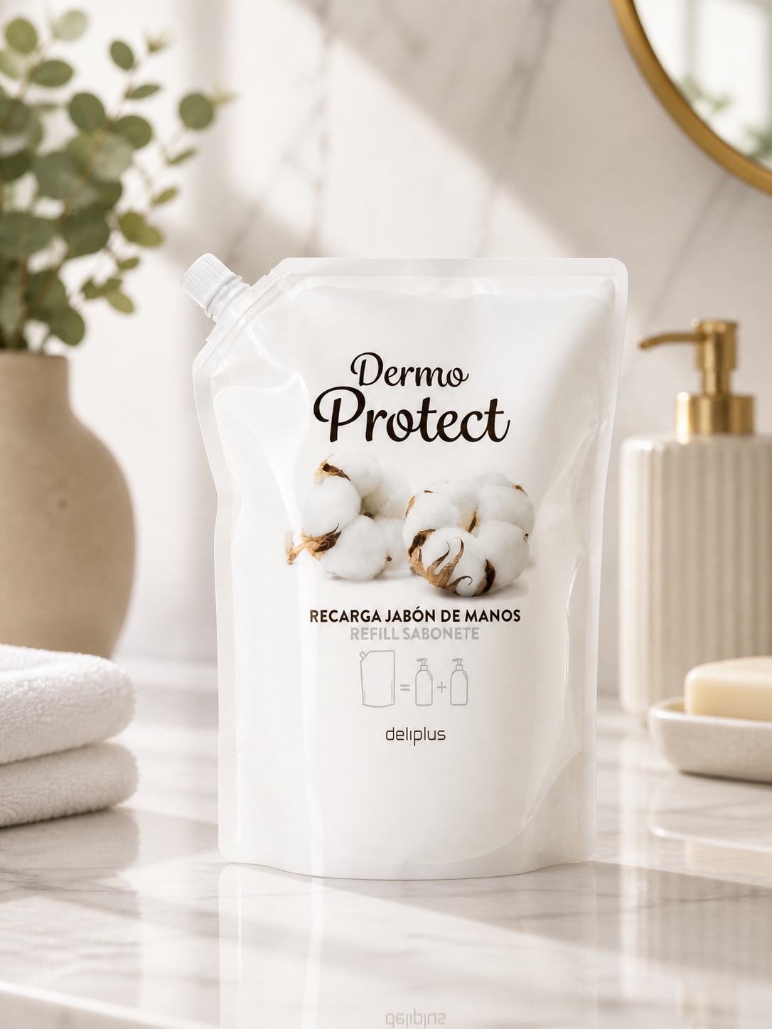 Deliplus - Recharge savon mains dermo protect 1L-1
