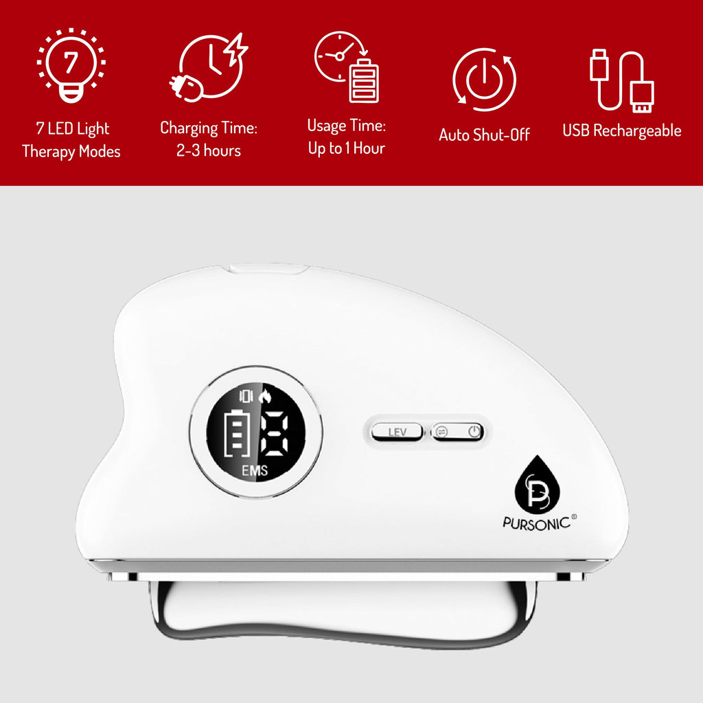 7-in-1 LED Light Therapy Face & Neck Device + Sculpting Wand Gua Sha-3