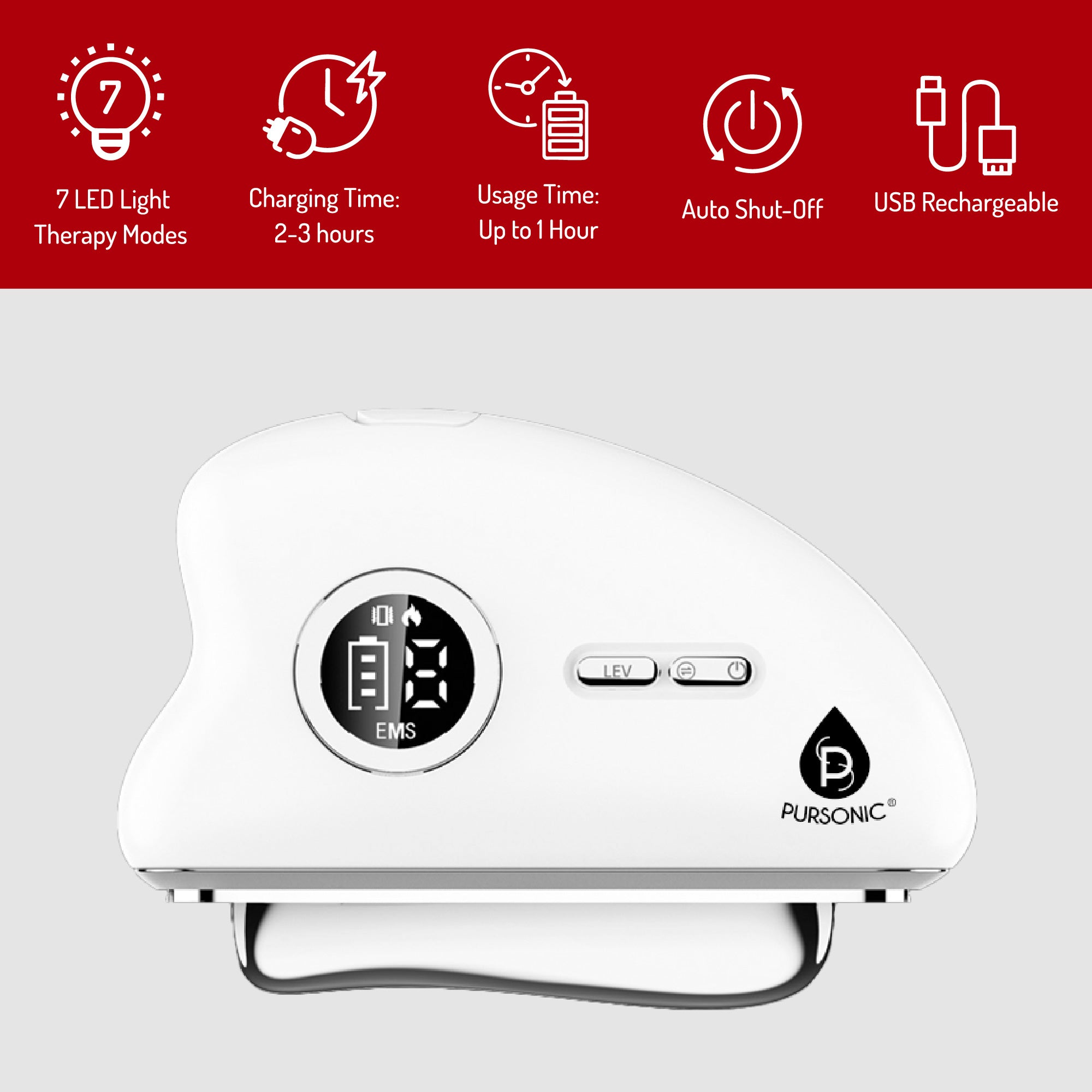 7-in-1 LED Light Therapy Face & Neck Device + Sculpting Wand Gua Sha-3