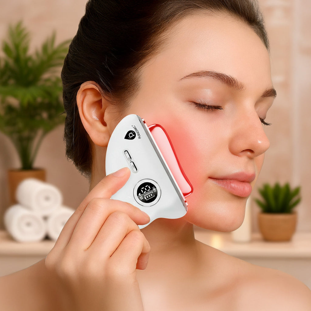 7-in-1 LED Light Therapy Face & Neck Device + Sculpting Wand Gua Sha-2