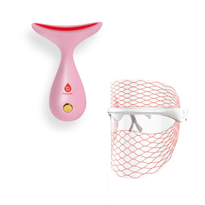 LED Light Therapy Face Mask & Sculpting Wand – Dual Skin Care Device Set