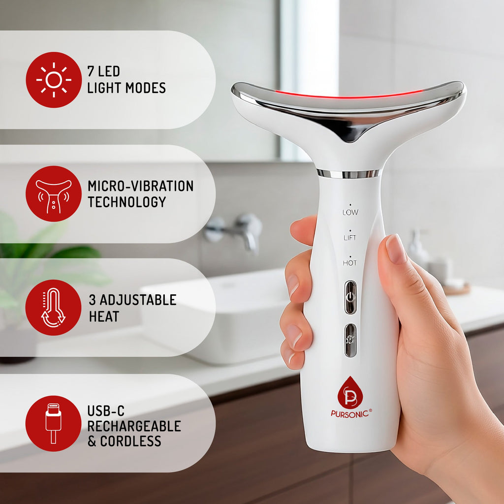 7-Color LED Light Therapy Neck & Face Device – Multi-Mode Rejuvenation System-1