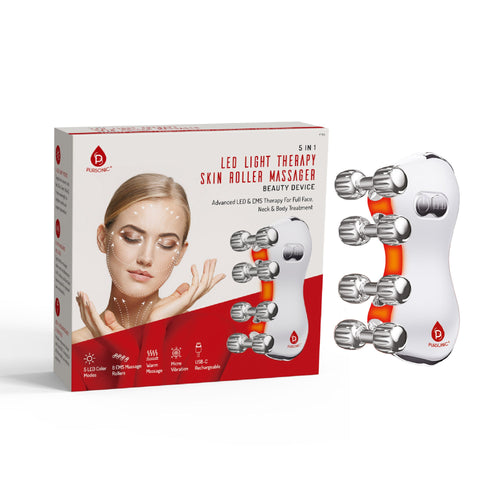 5-in-1 LED Light Therapy Skin Roller Massager-0