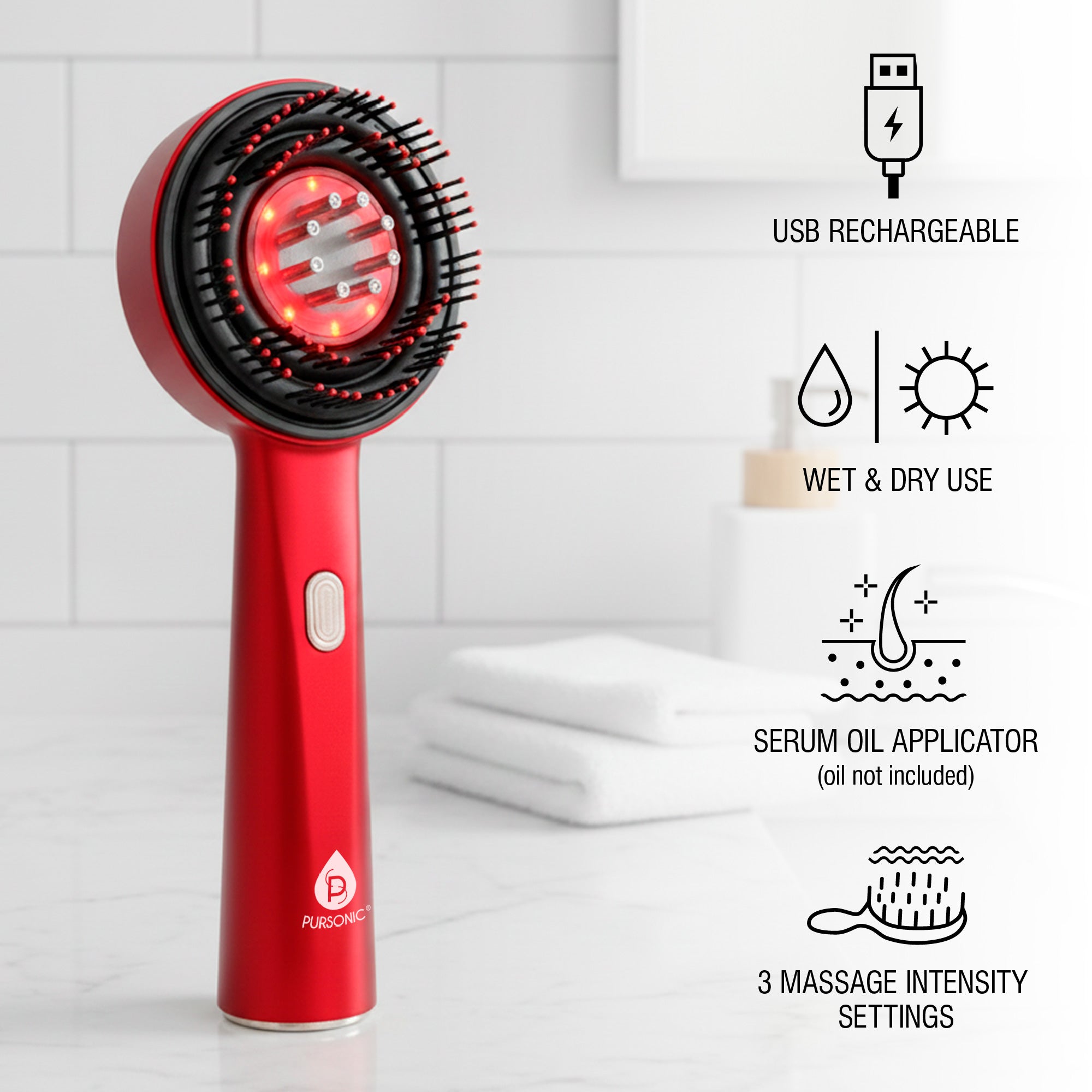 The Ultimate LED Rejuvenation Trio: 7-in-1 LED Therapy Face Mask, 7-in-1 Sculpting Wand, & LED Light Scalp Brush-1