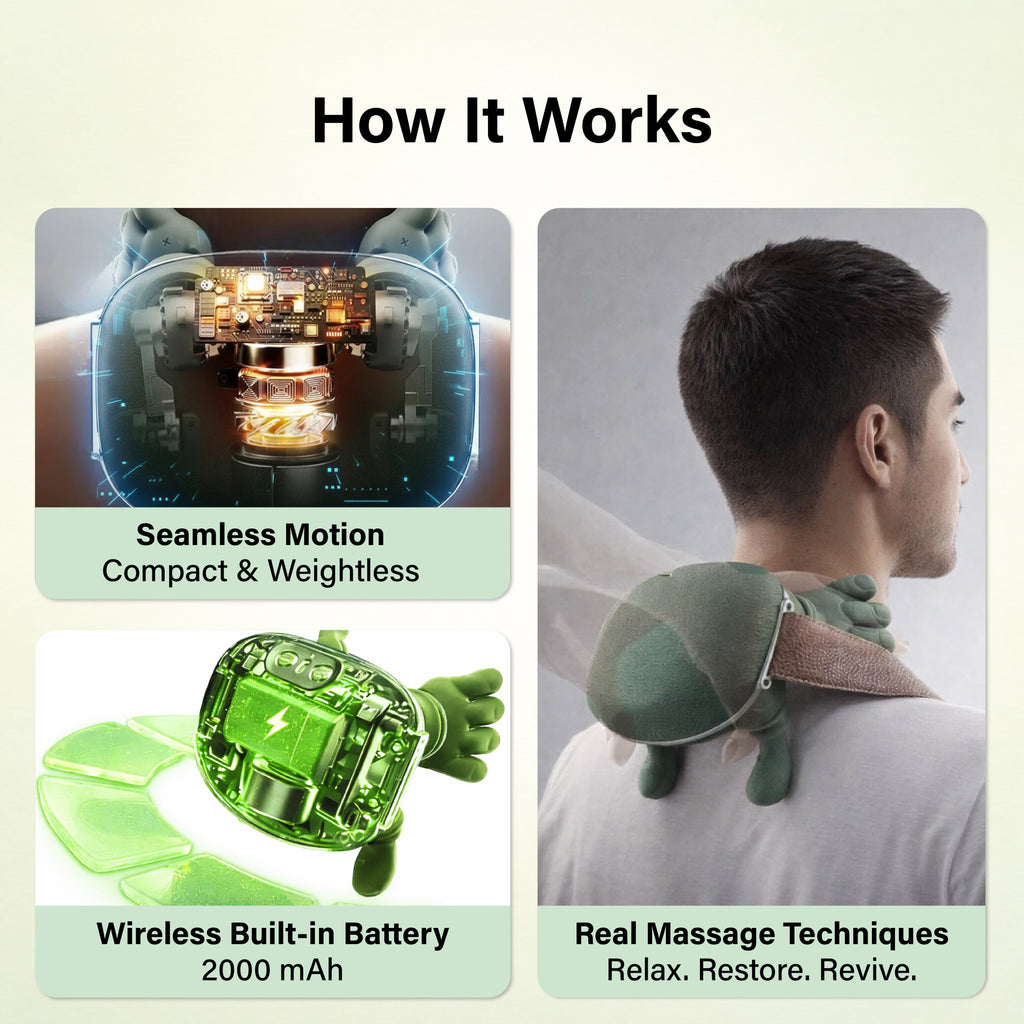 Bionic 4D Neck & Shoulder Massager with Heat – Cordless Deep Kneading Electric Massager (2026 Upgraded Version)-2