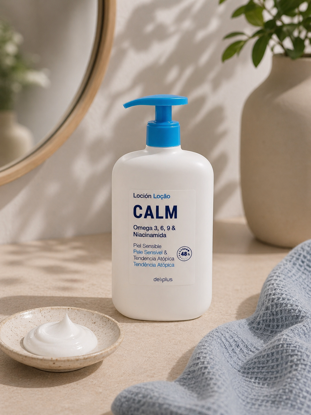 Deliplus - Lotion Corps Apaisante Peaux Sensibles – Oméga 3, 6, 9 et Niacinamide-1
