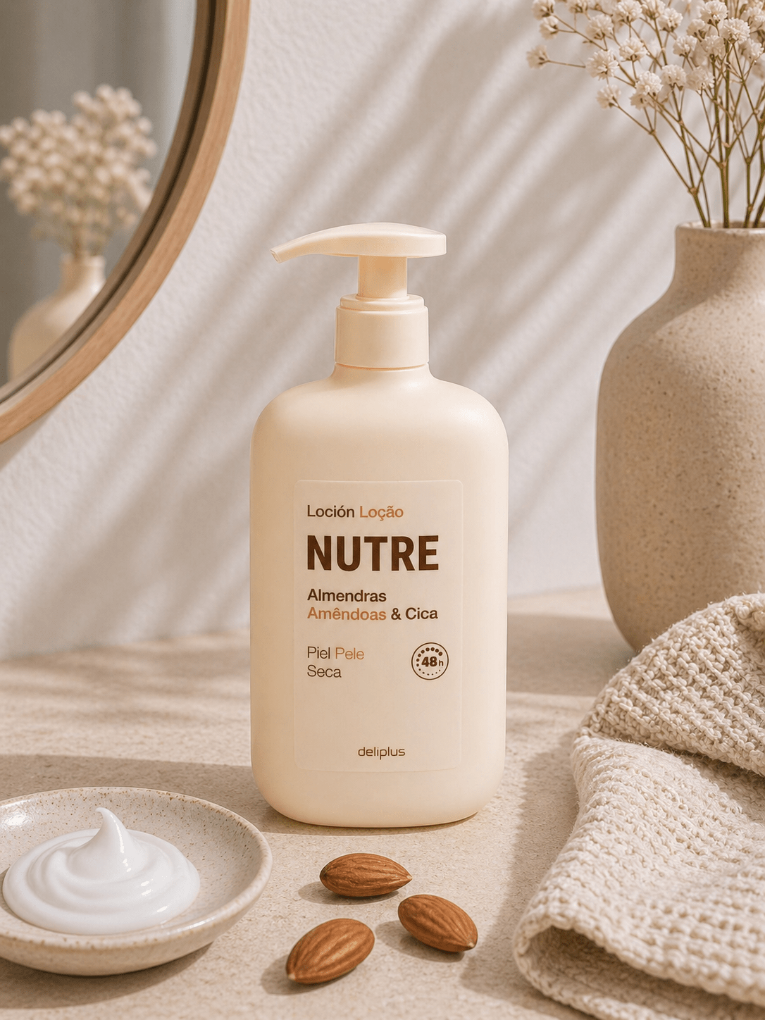 Deliplus - Lotion Corps Nourrissante Amande Douce et Cica-1