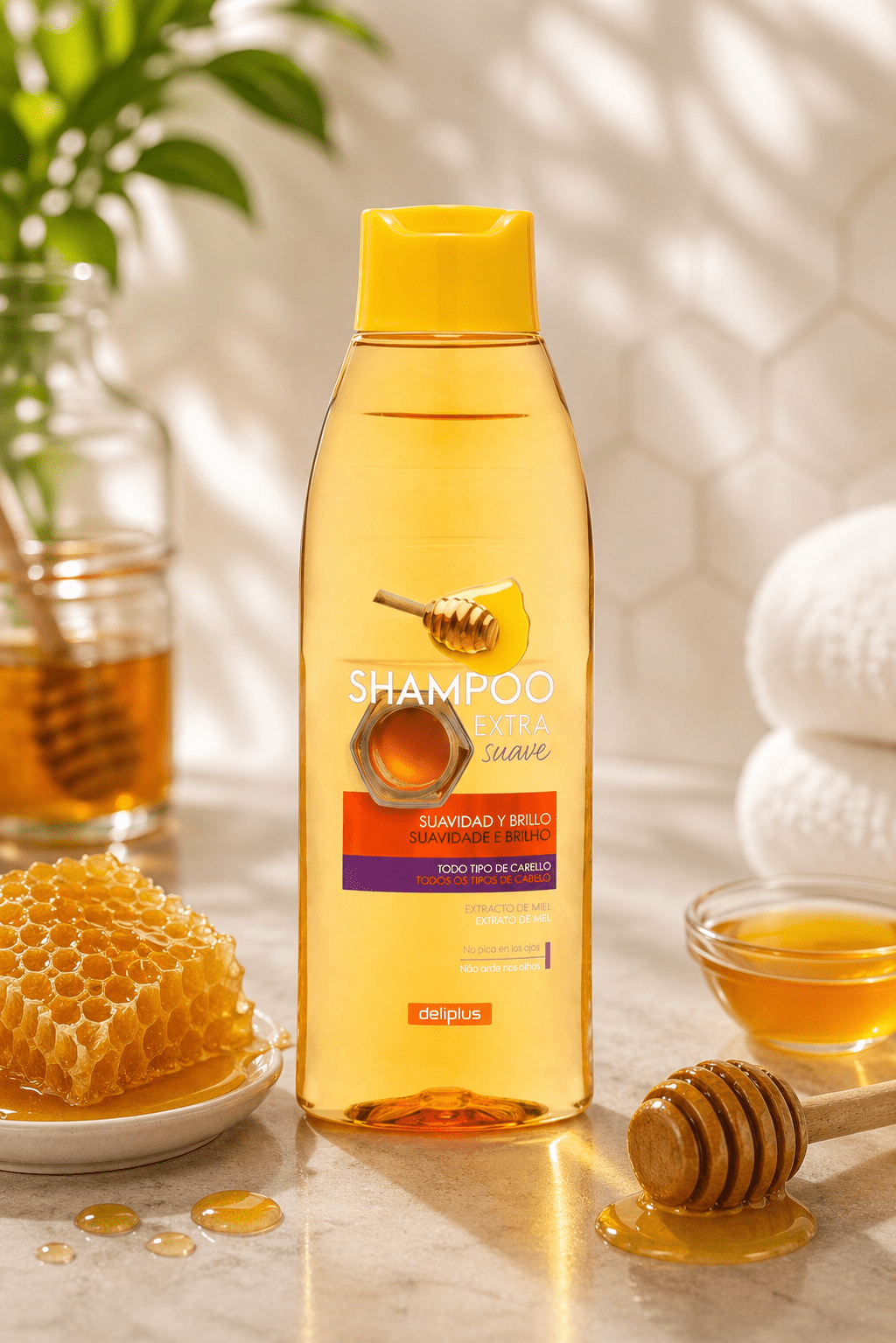Deliplus - Shampoing Douceur et Brillance au Miel-1