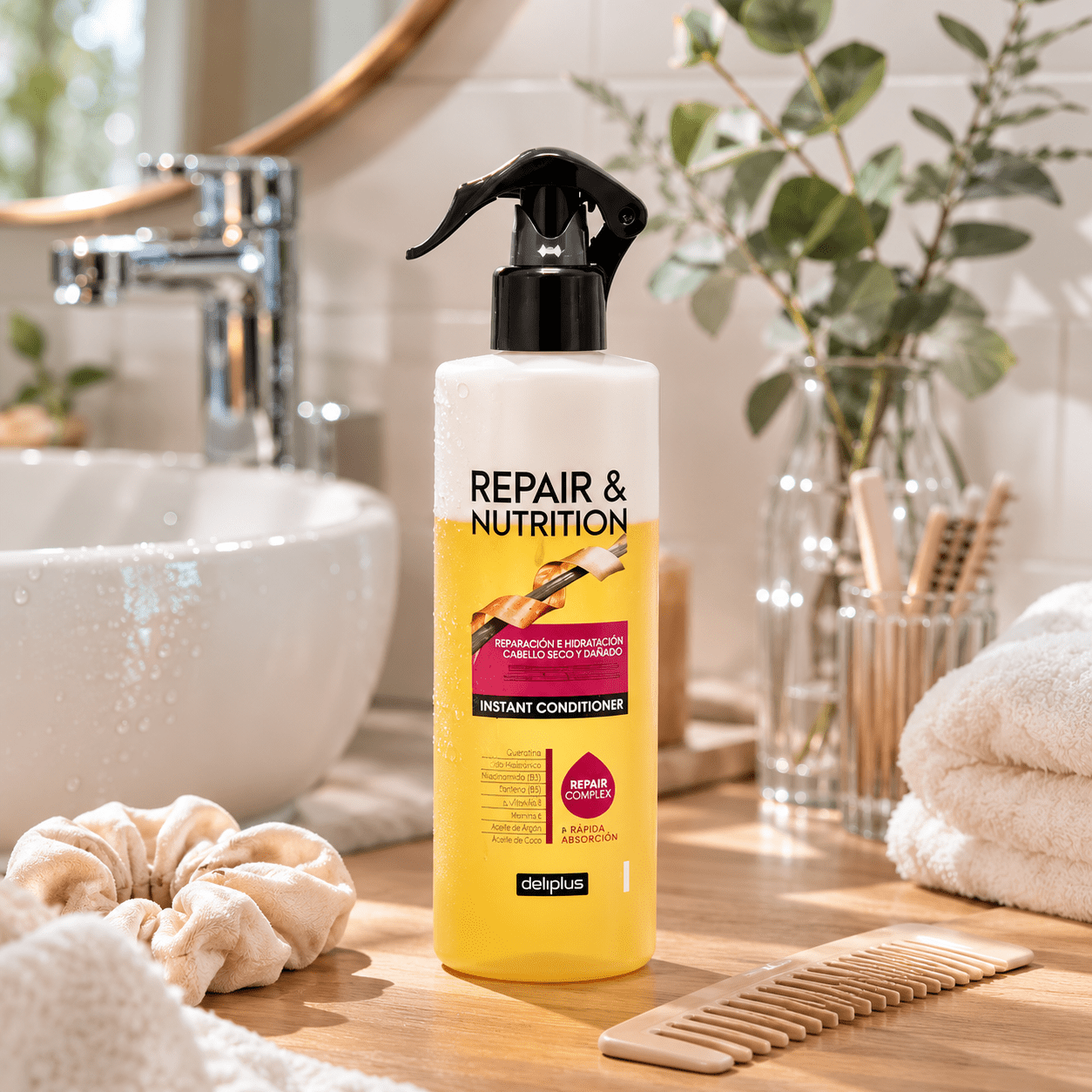 Deliplus - Spray Démêlant Réparateur Sans Rinçage-1