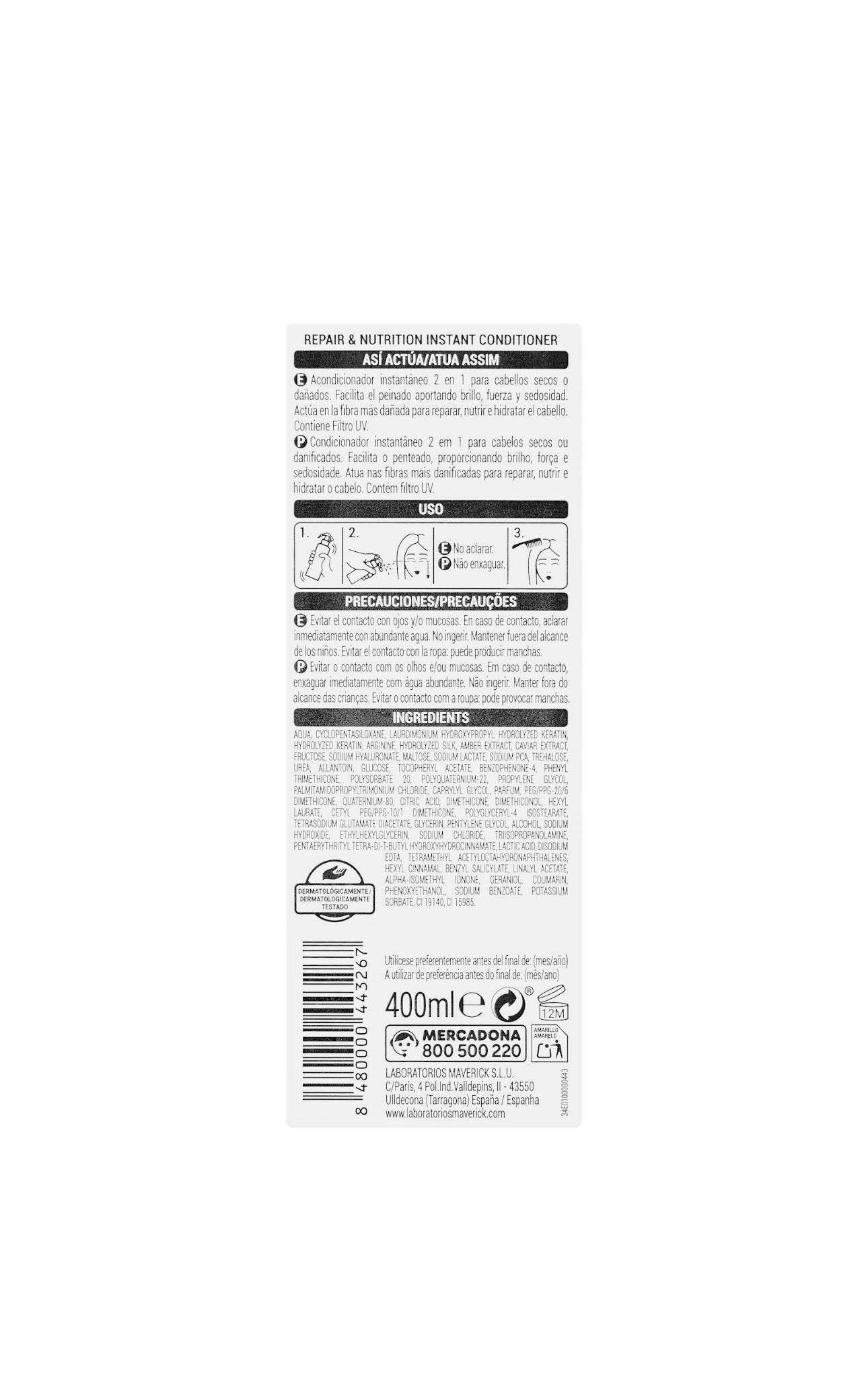Deliplus - Spray Démêlant Réparateur Sans Rinçage-2
