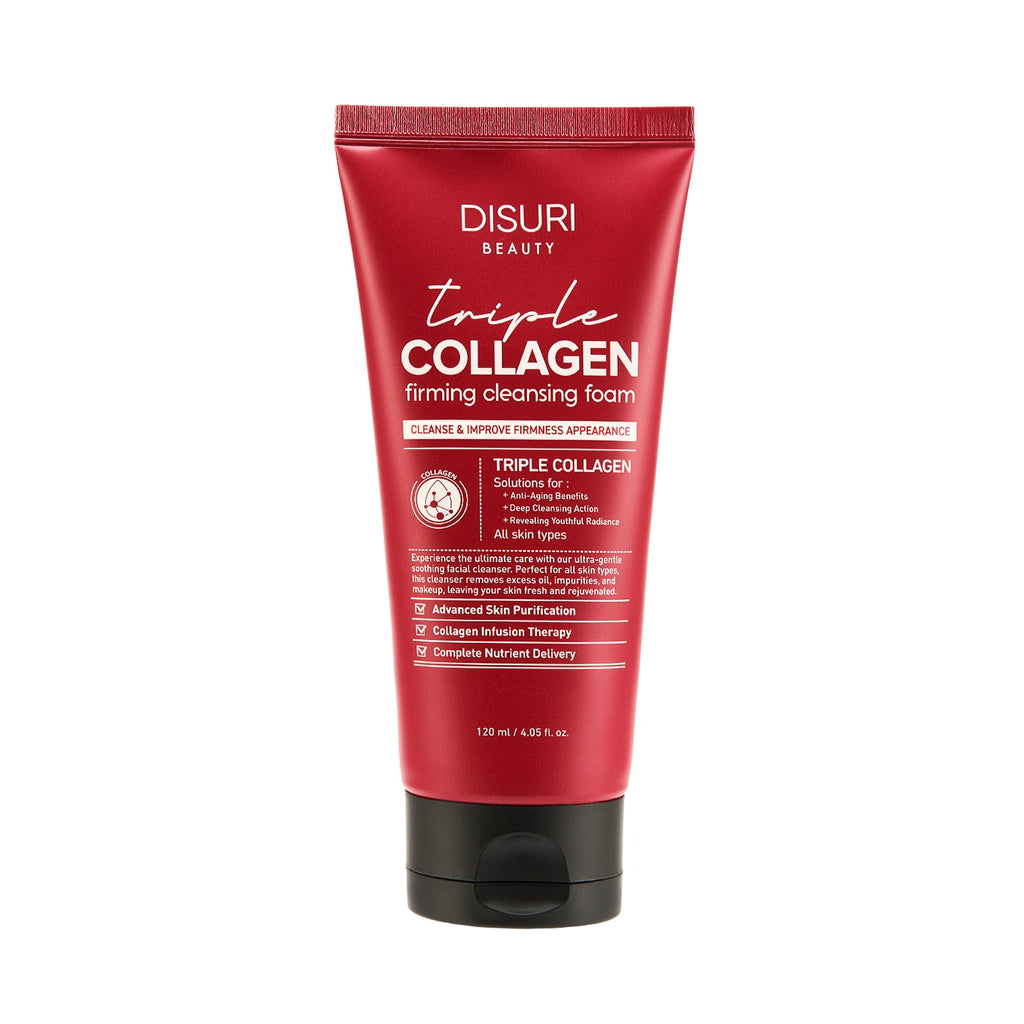 DISURI Triple Collagen Firming Foam - Korean Anti-Aging Cleanser with 3,000ppm Collagen Complex-0